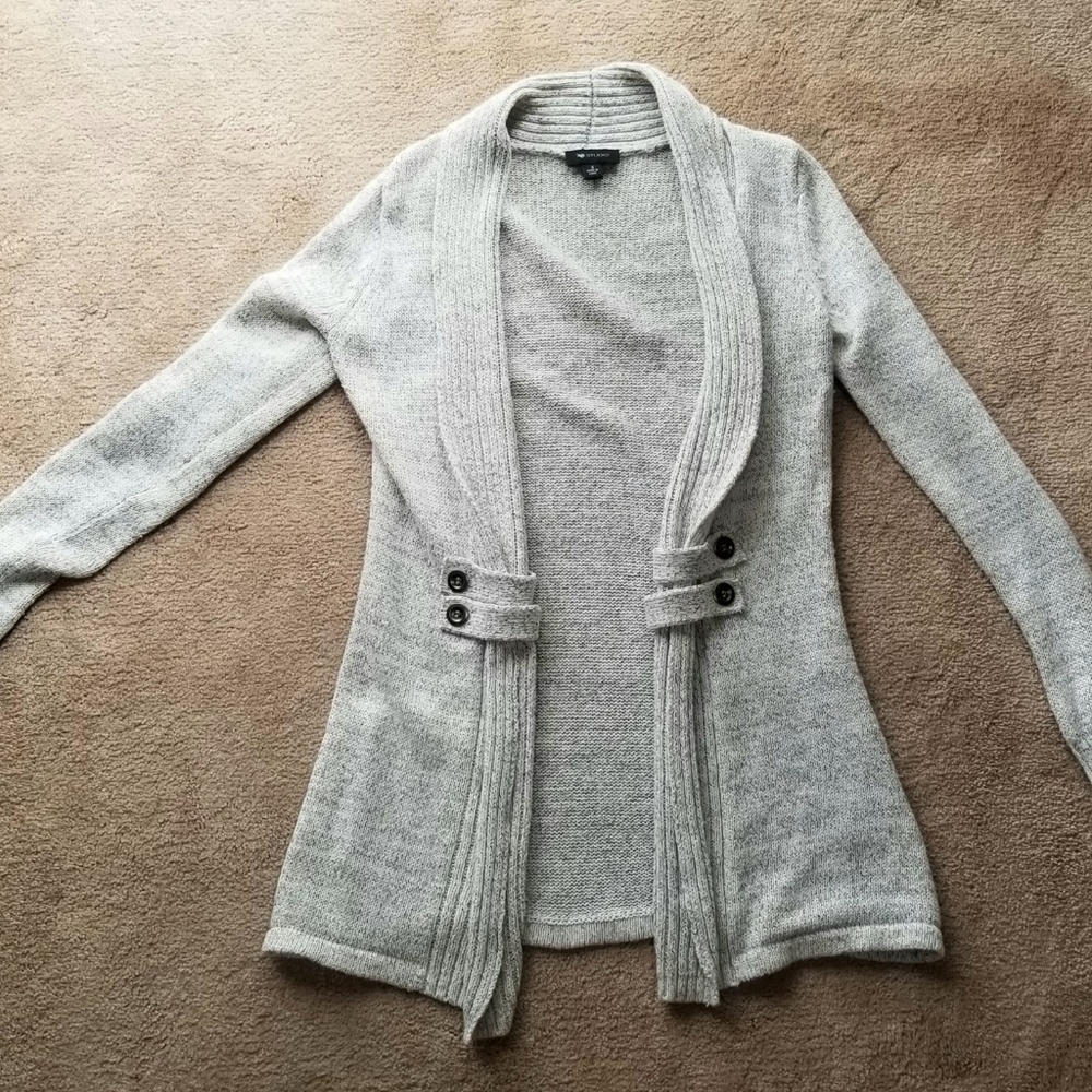 Small Grey cardigan with decorative buttons